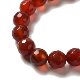 Carnelian (Natural) *Deep Sunsets.   8mm mm  (Faceted) *Approx 49 Beads