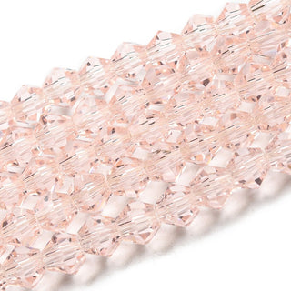 Faceted Bicone Glass Beads Strands, PInk, 2x3mm, Hole: 0.5mm; about 100pcs/strand, 7.5" strand. (Copy)