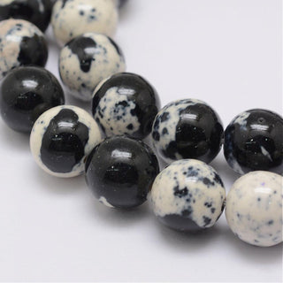 Ocean Jade (Black and White).  10mm.  Approx 38 Beads.