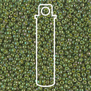 11/0 Miyuki  Round Seed Beads  (Opaque Golden Olive Luster)  *approx 24 gram tube