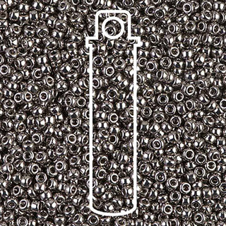 11/0 Miyuki Round Seed Beads  (Nickel Plated)  *approx 24 gram tube.