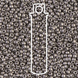 11/0 Miyuki Round Seed Beads  (Matte Nickel Plate)  *approx 24 gram tube.  *Like DB321