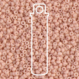 11/0 Miyuki  Round Seed Beads  (White Opaque Blush)  *approx 23.5 gram tube