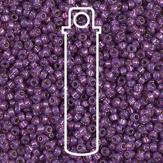 11/0 Miyuki Round Seed Beads (Duracoat Silver Lined Dark Lilac)*appox 23 gram tube