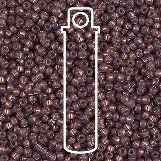 11/0 Miyuki Round Seed Beads (Duracoat Silver Lined Dark Rose Bronze (6-641)*appox 24 gram tube