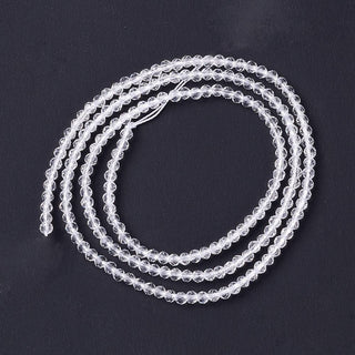 Transparent Glass Beads Strands, Faceted, Round, 2mm, Hole: 0.6mm.  (Approx 200 Beads).   *See Color Options