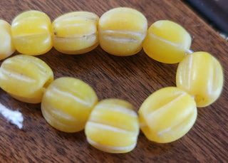 Glass Indonesian / Bali Beads.  10 x 11 mm Melon.  *Priced per 10 Beads.