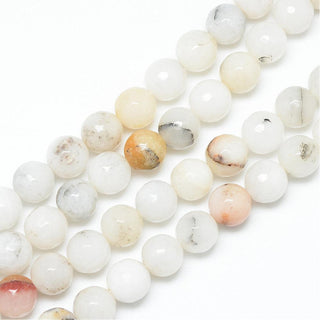 Natural Agate Bead Strands, Faceted, Round, 8~9mm, Hole: 1mm, about 45~47pcs/strand