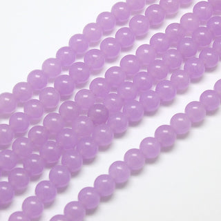 Jade Malaysian.  (Lilac) 6mm Round (approx 59 Beads)