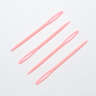 Plastic Needles.  Hot Pink, 71x4x3mm, Hole: 17x2mm.  Packed 10