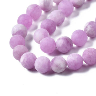 *Jade.  Frosted.  (Medium Orchid)  8mm Size *approx 45 Beads.