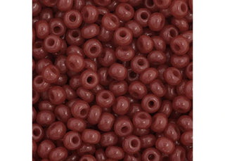 11/0 Czech Round Glass Seed Beads. (Opaque Cranberry) *24 gram TUBE