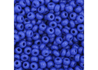 11/0 Czech  Round Seed Beads (Opaque Royal Blue)  *approx 23 gram tube