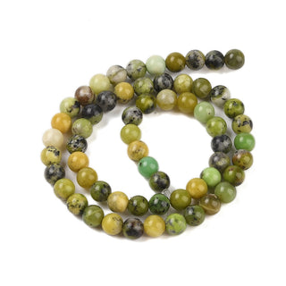 Natural Serpentine Beads Strands, Round, 6mm, Hole: 1mm.  (approx 60 Beads)