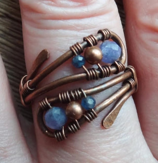 Wire Weaving Gemstone and Copper Ring with Amita!  (No experience Needed).  2 hr class.  November 16th.  (Saturday).  11:30 to 2:30pm