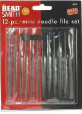 Beadsmith  12- Piece Mini Needle File Set  *Comes with Bonus Storage Sleeve.   2mm to 100mm.