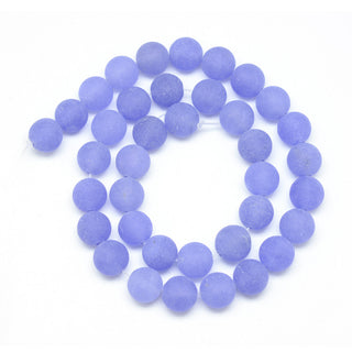 *Jade.  Frosted.  (Medium Slate Blue Mauve)  8mm Size *approx 45 Beads.