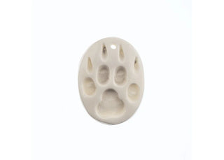 Bone Pendant.  Carved Bear Paw.  1.25 inch size.  Sold Individually.