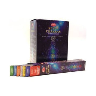 Incense:  Seven Chakras.  One Box.  (35 Sticks/ Box)