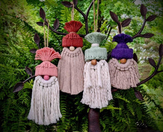 CLASS: Beginners Macrame!  OH Gnome! Oh YES!  Lets make a Gnome!   *See Class Date/Time Options Below!.  Guest Instructor: Susan Luther
