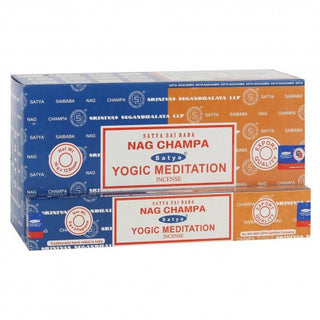 Incense:  Satya Combo.  Nag Champa & Mystic Yoga.   (16 Sticks/ Box.  8 Satya Nag Champa.  8 Mystic Yoga)