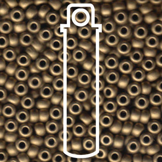 Seed Bead (MIYUKI 6/0)  Round.  (Mettalic Matte Bronze)  20gm tube.