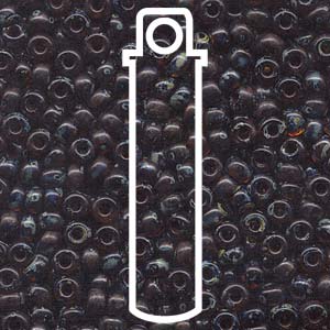 Seed Bead (MIYUKI 6/0)  Round.  (Picasso Dark Amber Transparent)  20gm tube.